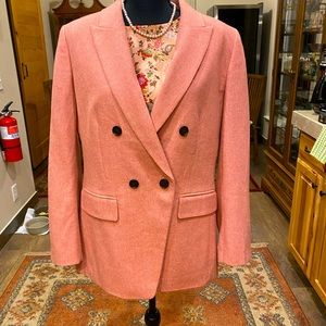 Loft size 12 light pink blazer. Fully lined tweed fabric.